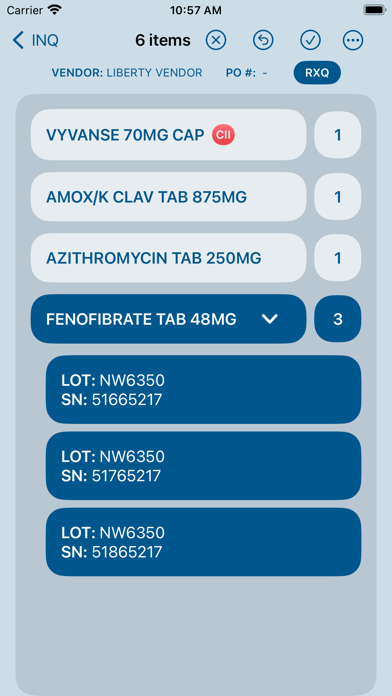 PharmacyOne Count Screenshot