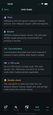 Peptionary: Peptide Calculator iPhone screenshot
