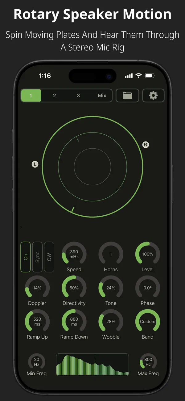 #1. SpinBud - Rotary Speaker FX (iOS) 由: Cem Olcay