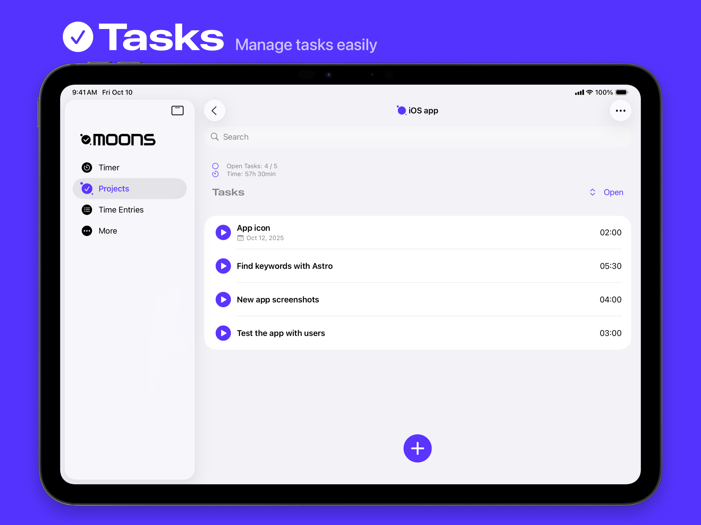 Hours Tracker - Moons