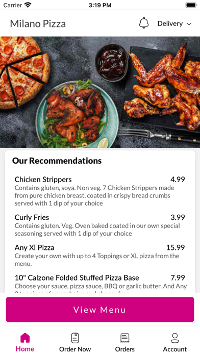 Milano Pizza Knaphill Screenshot