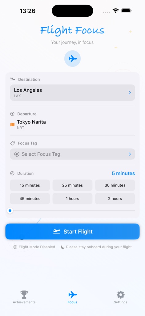 Flight Focus - Productivity App | MWM