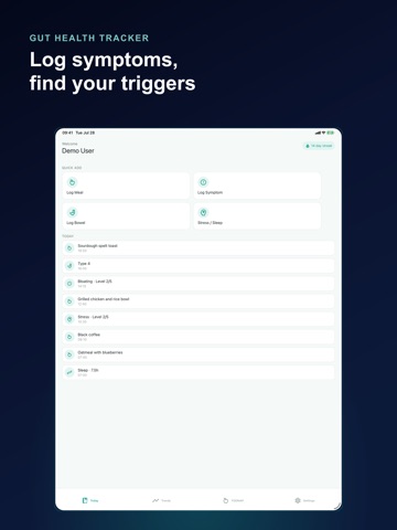 IBS & Gut Health Tracker iPad screenshot