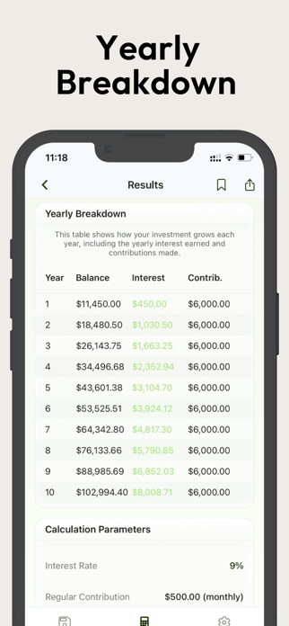 Compound Interest Cal+ Screenshot 4 of 5