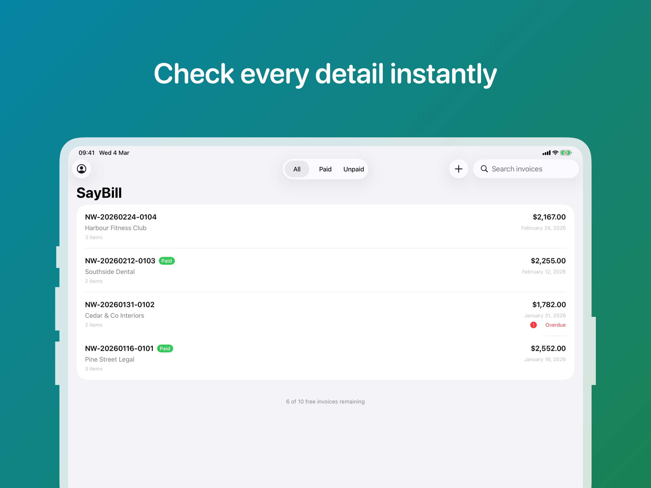 Voice Invoice Maker - SayBill