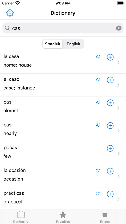 Spanish Pro: dictionary tutor