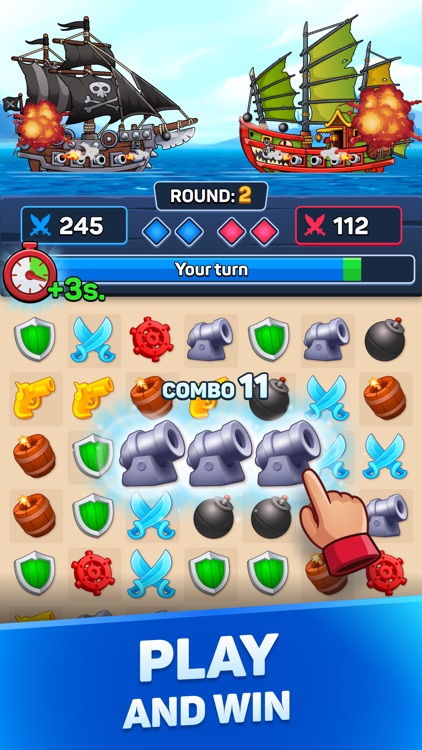 Pirates & Puzzles - PVP League screenshot-0