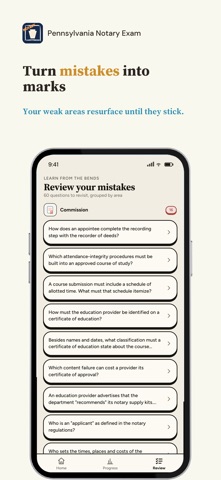 Pennsylvania Notary Exam iPhone screenshot
