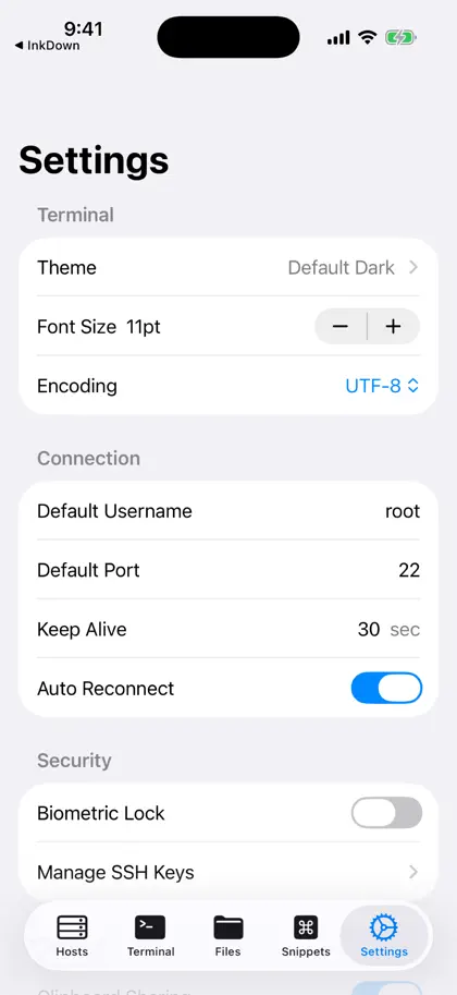 Captura de tela 3 de 6 de Termi Pro: SSH No Subscription