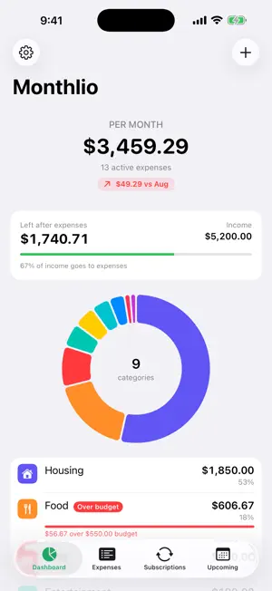 Monthlio screenshot 1