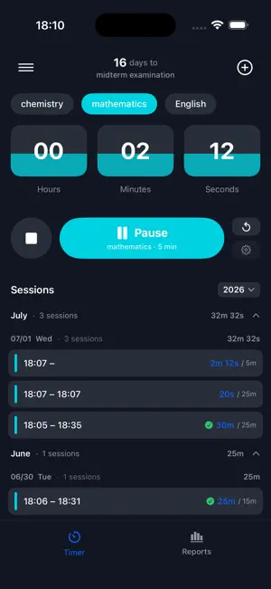 StudyTime - Study Timer screenshot 1