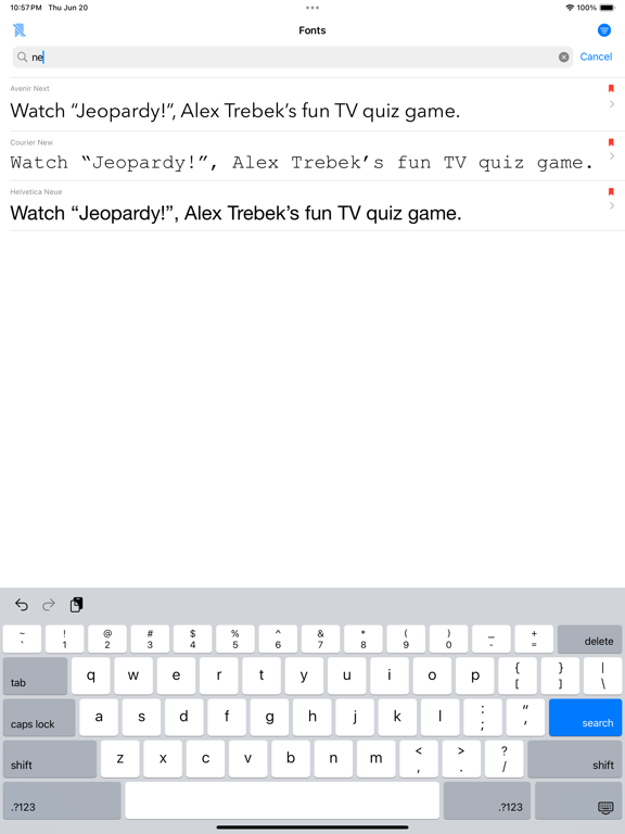Font Booklet iPad screenshot 2 - Graphics & Design app