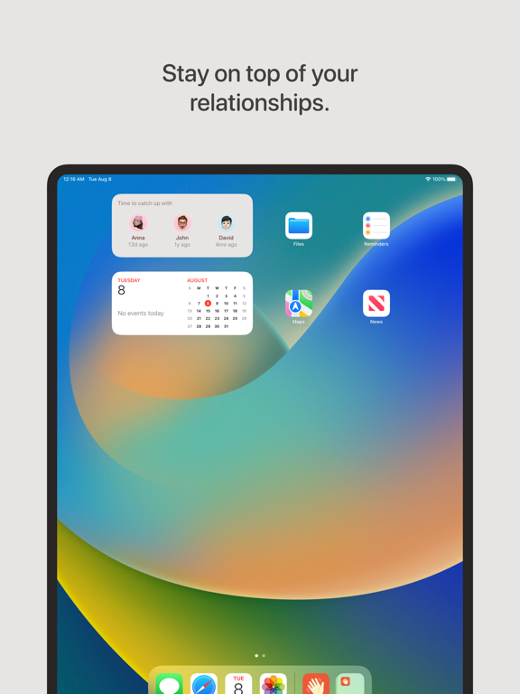 Catchup: Friendship Tracker iPad screenshot 3 - Social Networking app