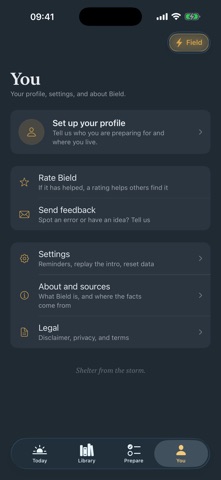 Bield: Preparedness & Survival screenshot