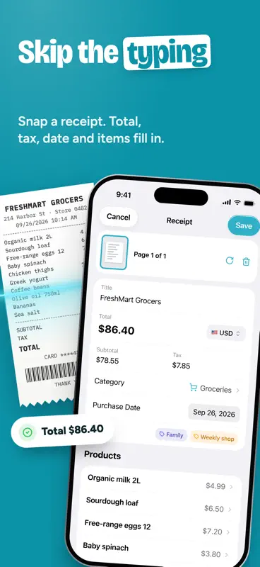 Smart Receipt Scan: Receiptly screenshot 2 of 10