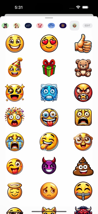 Very Expressive Emoji Stickers