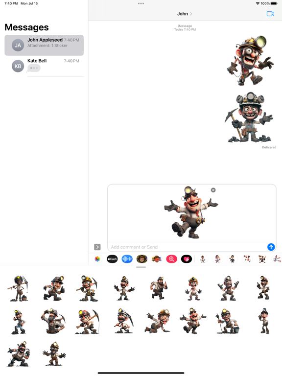 Screenshot #6 pour Goofy Miner Stickers