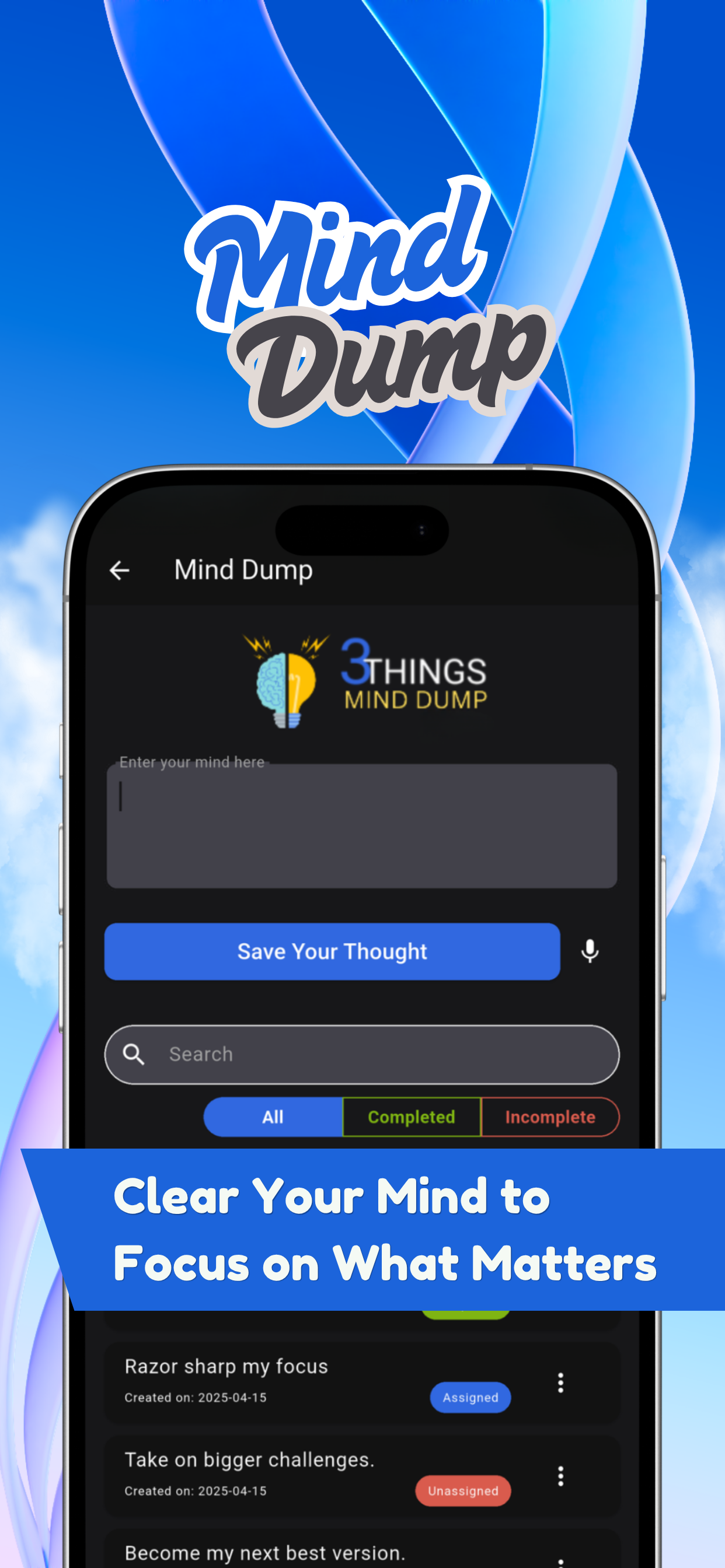 3 Things - Focused To-Do App screenshot 7