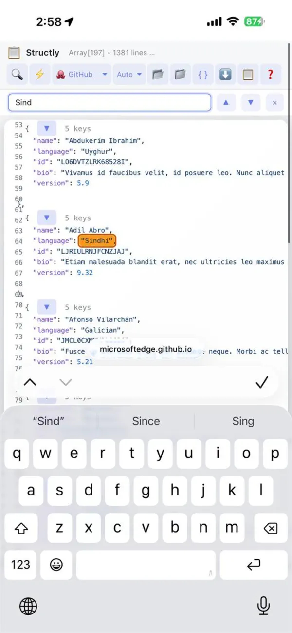 #3. Structly - JSON Formatter (iOS) Oleh: Chen He