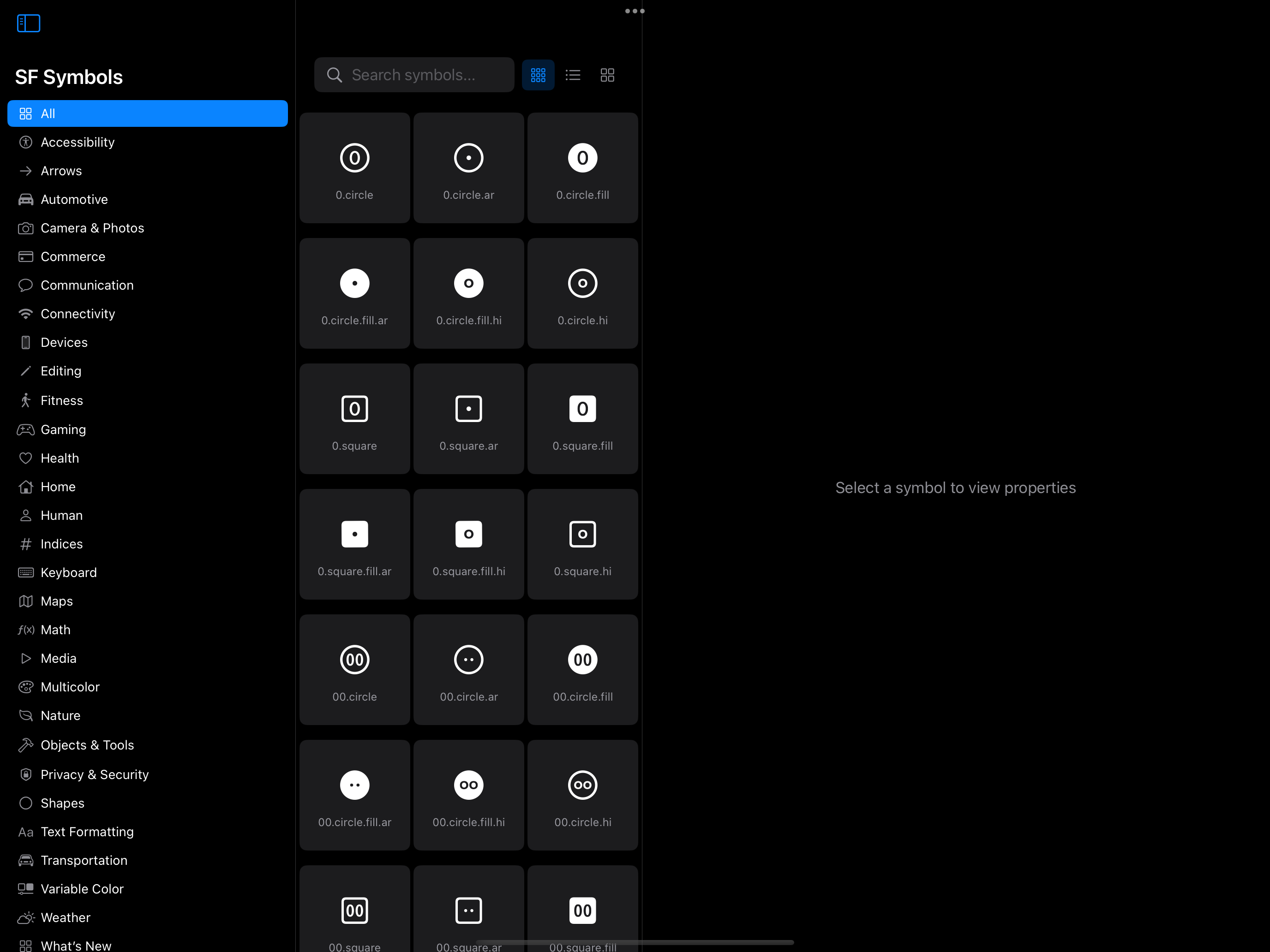 SFSymView screenshot 2