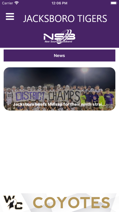 Jacksboro Tigers Athletics Screenshot