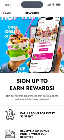 sweetFrog® iPhone screenshot
