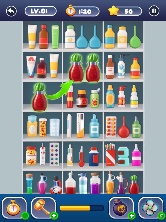 Relaxing Goods Match Game iPad screenshot 4 - Entertainment app