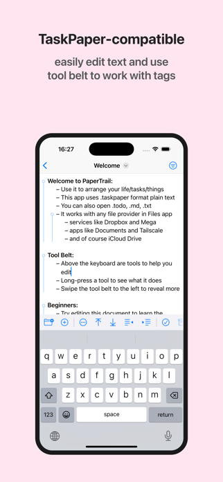 PaperTrail: TaskPaper Client Screenshot 2 of 10