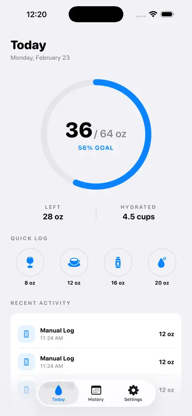 Hydration Streak - Water Log screenshot 3