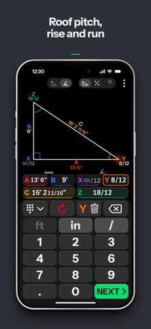 JobRig: Triangle Calculator Screenshot 4 of 7