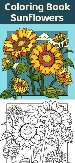 Adult Coloring Book - Flowers screenshot 1