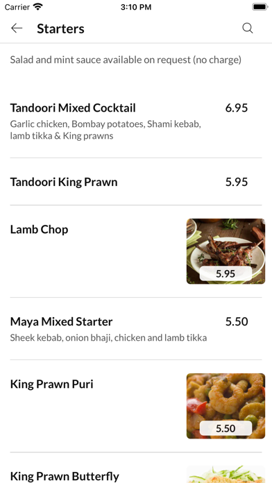 Maya Indian Restaurant Screenshot