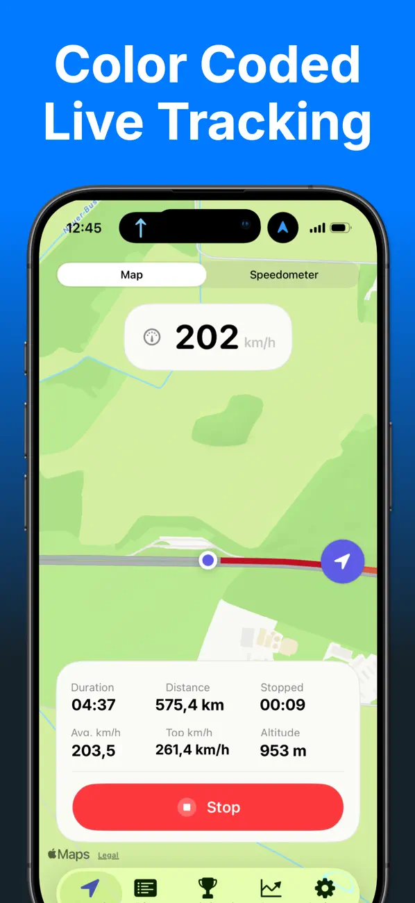 TrackSpeed - Speed Tracker Screenshot 1