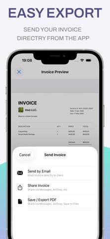 Contractor Invoice Maker: Invo Screenshot 4 of 4
