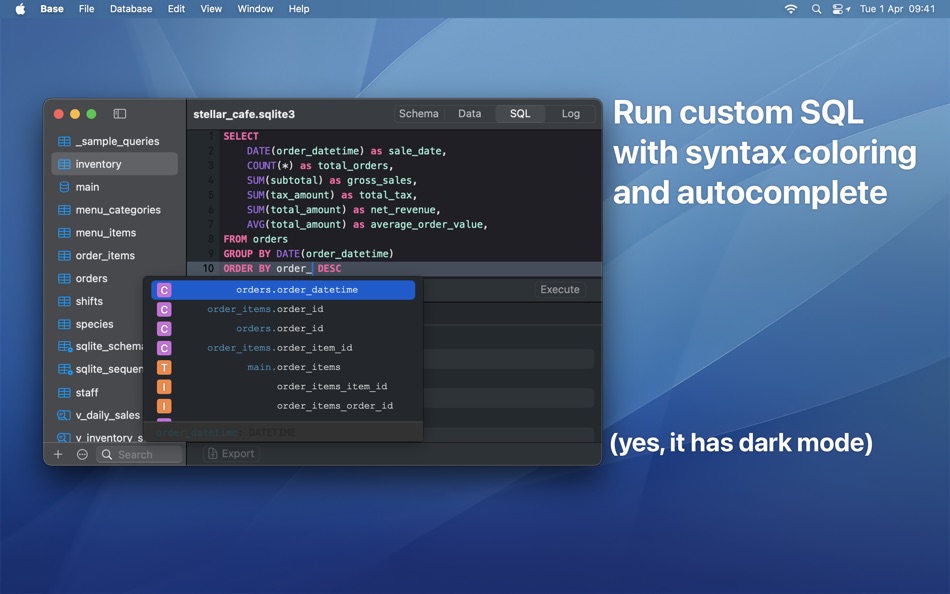 #4. Base - SQLite Editor (macOS) بواسطة: Menial