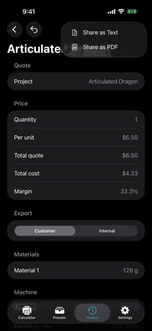 Sundee 3D Print Cost Screenshot 4 of 6