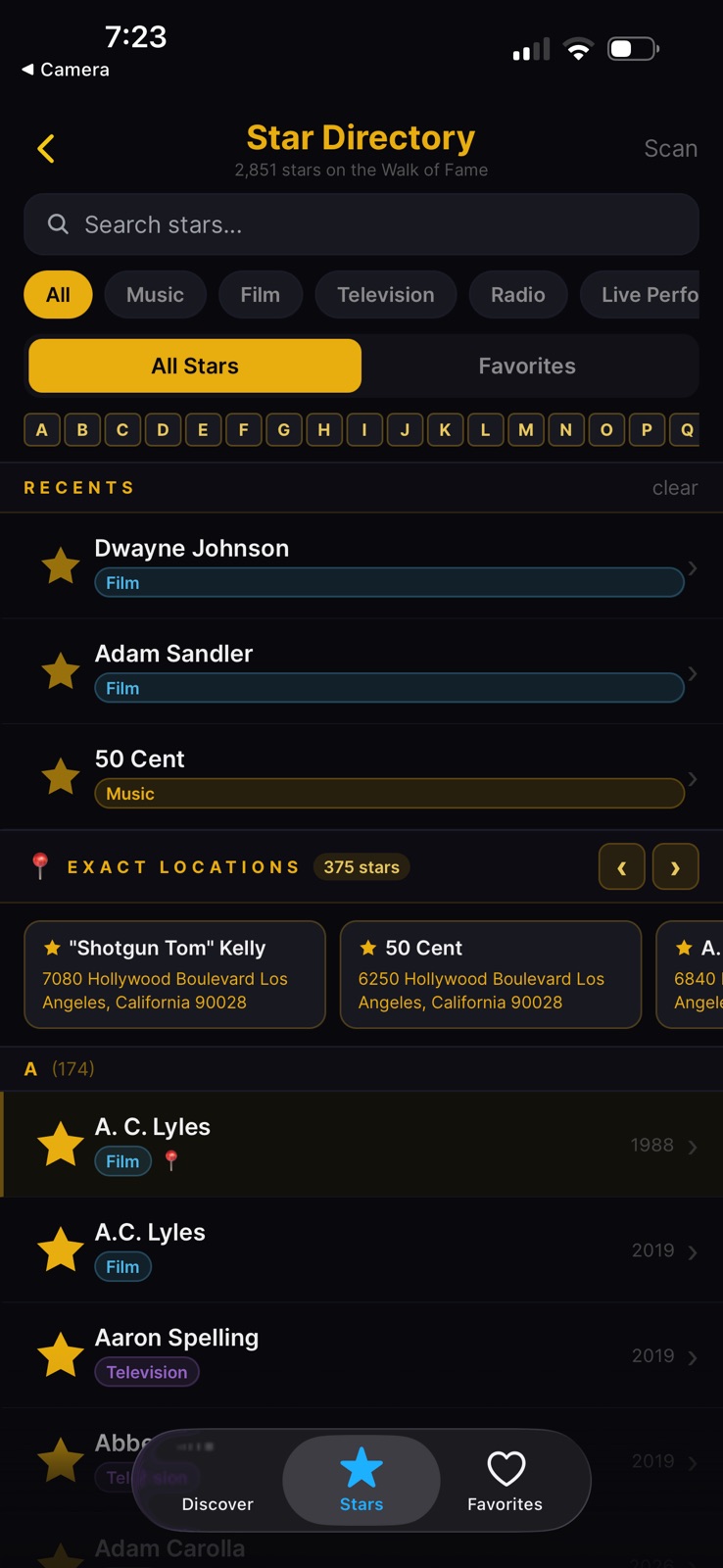 Know Ya Stars: Los Angeles iphone screenshot 3