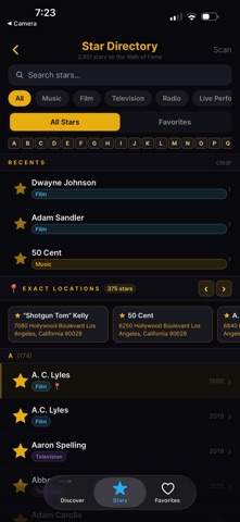 Know Ya Stars: Los Angeles iPhone screenshot
