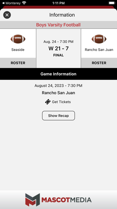 Seaside Spartans Athletics Screenshot