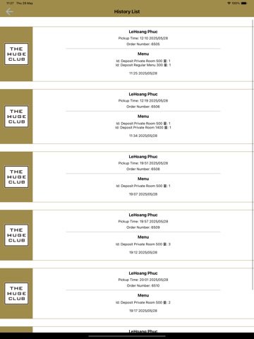Mobile Order iPad screenshot