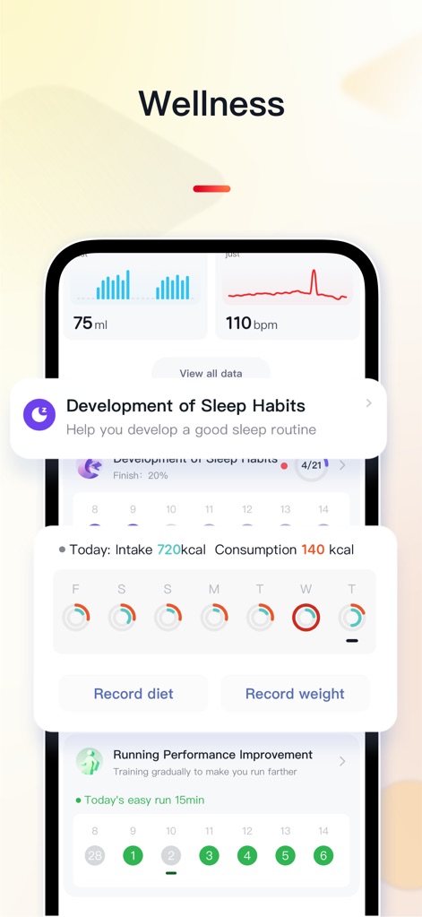 VeryFit - This tool aids in improving health with features like tracking sleep habits development and comprehensive diet and weight recording.