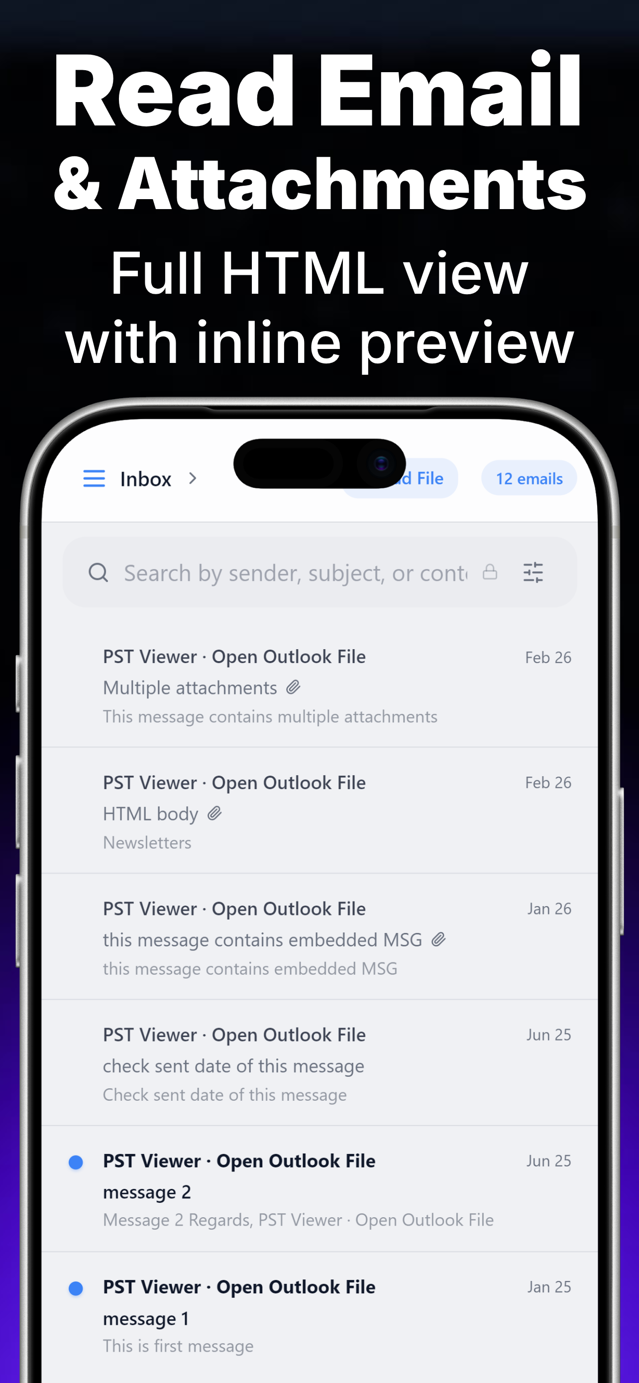 PST Viewer · Open Outlook File screenshot 3