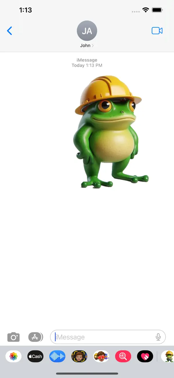 Screenshot #2 pour Hard Hat Frog Stickers
