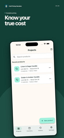 Craft Pricing Calculator App Screenshot 1 of 10