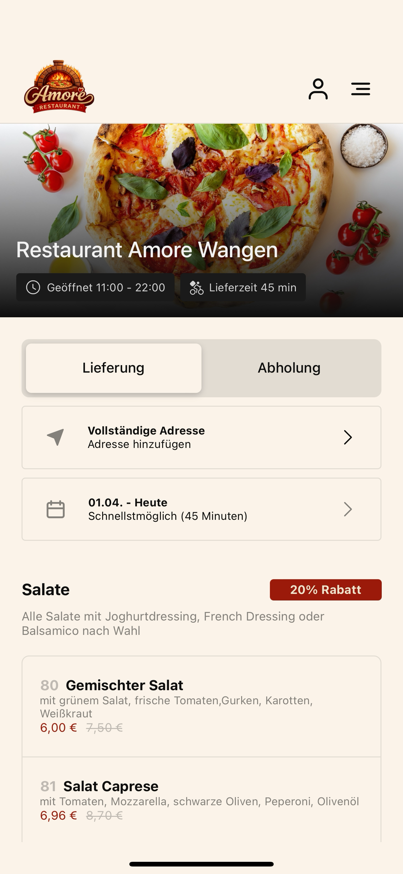 Restaurant Amore Wangen
