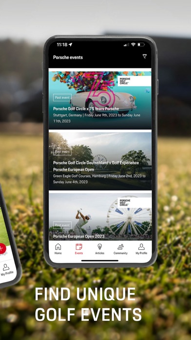 Porsche Golf Circle App Screenshot