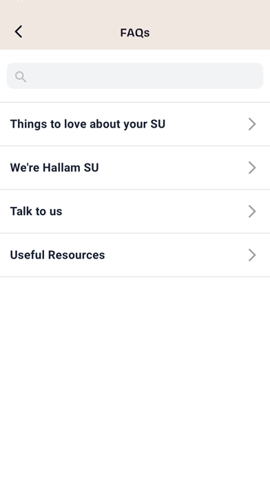 Hallam Students' Union Screenshot