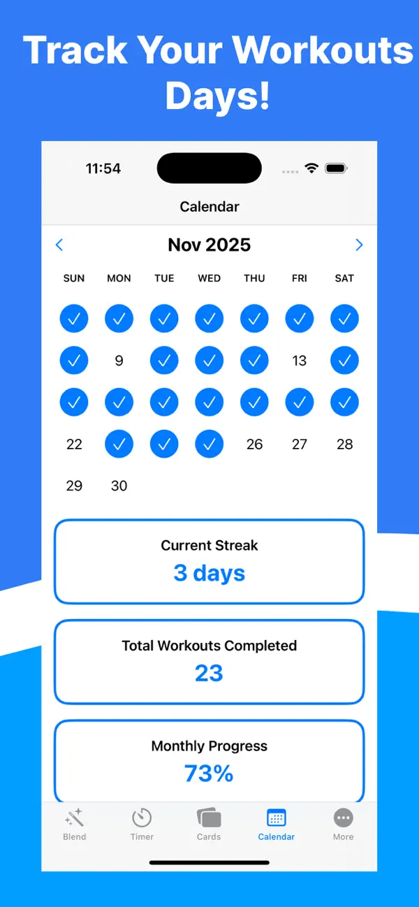 #1. Workout Blender: Day Tracker (iOS) By: Talk or Not, Inc.