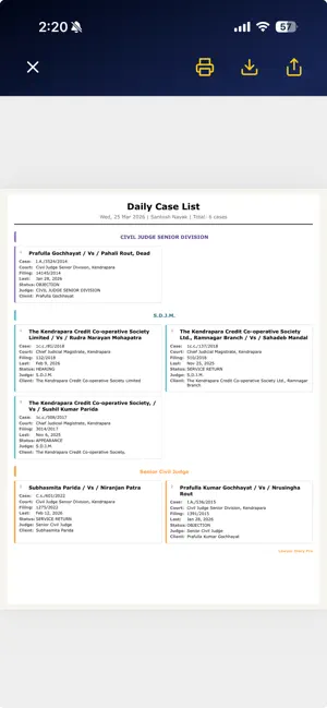 Lawyers Diary Pro screenshot 4