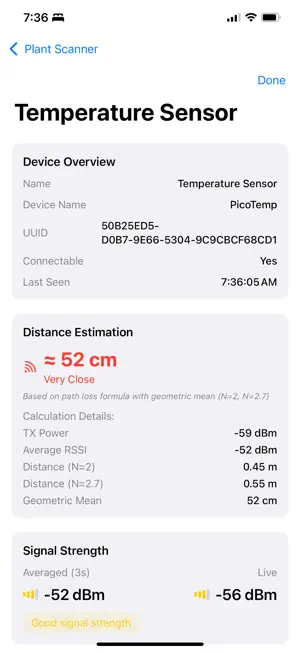 Plant Scanner BLE screenshot 2